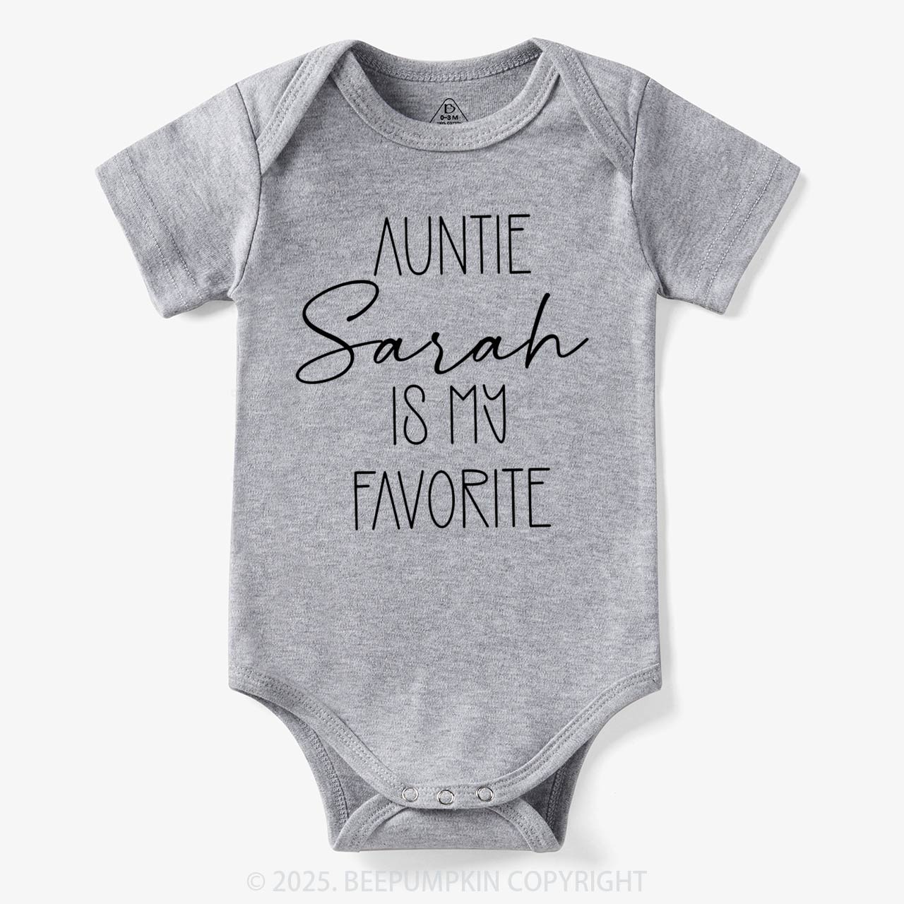 Personalized Auntie Is My Favorite Bodysuit Beepumpkin