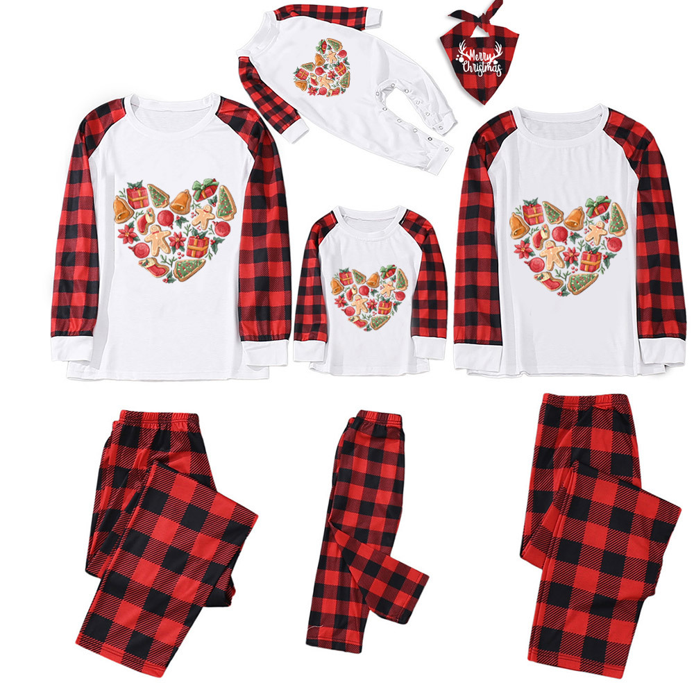 Christmas Cookie Heart Christmas Family Pajamas