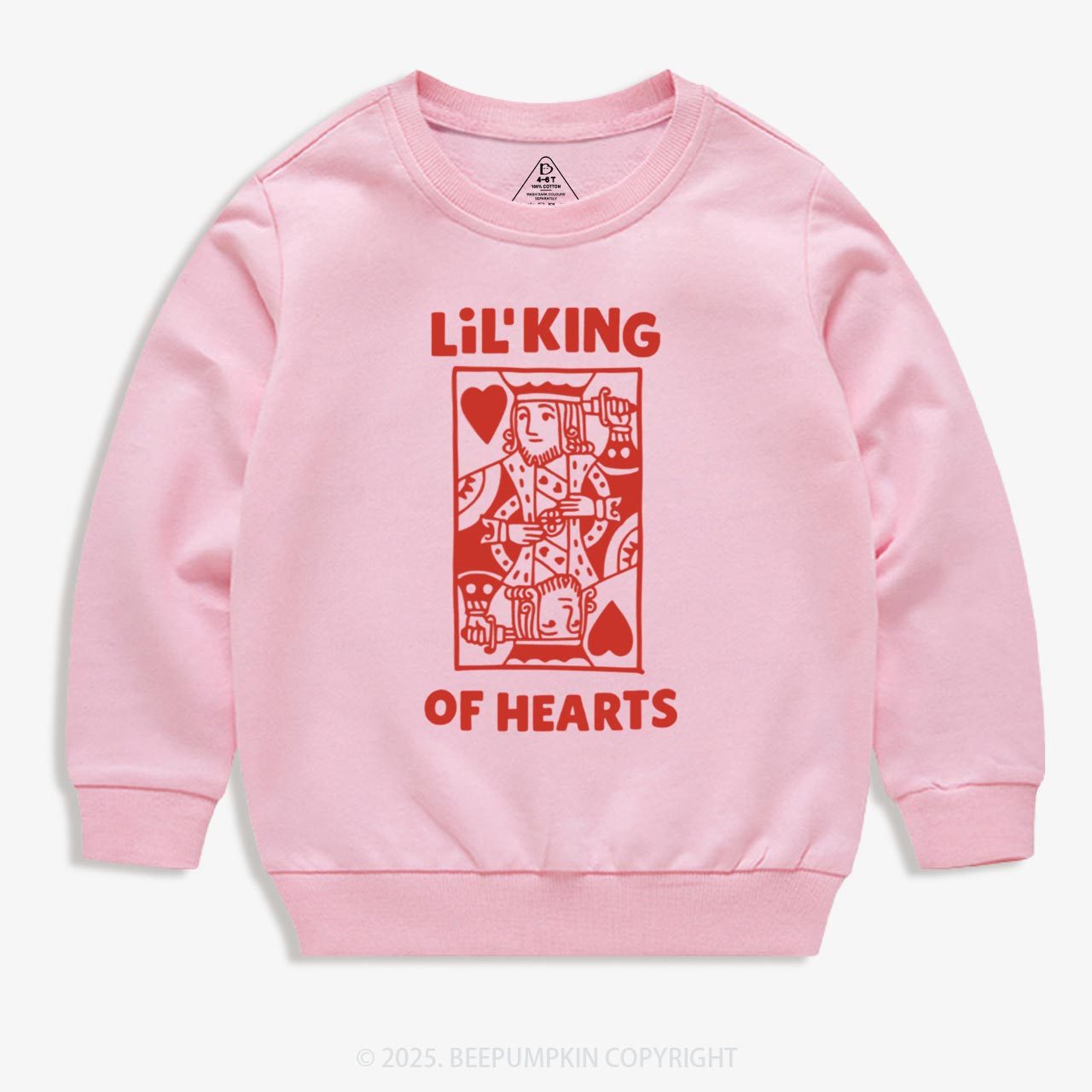 Lil' King of Hearts Valentine's Day Kid's Sweatshirt