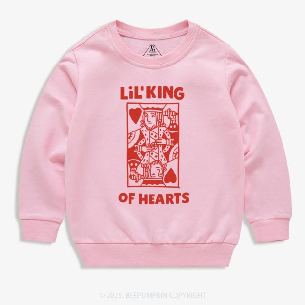 Lil' King of Hearts Valentine's Day Kid's Sweatshirt