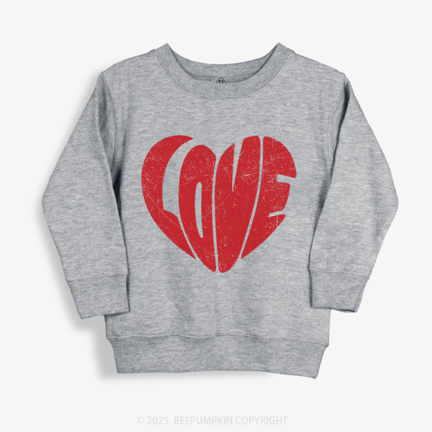 Retro Love Heart Valentine's Day Kid's Sweatshirt