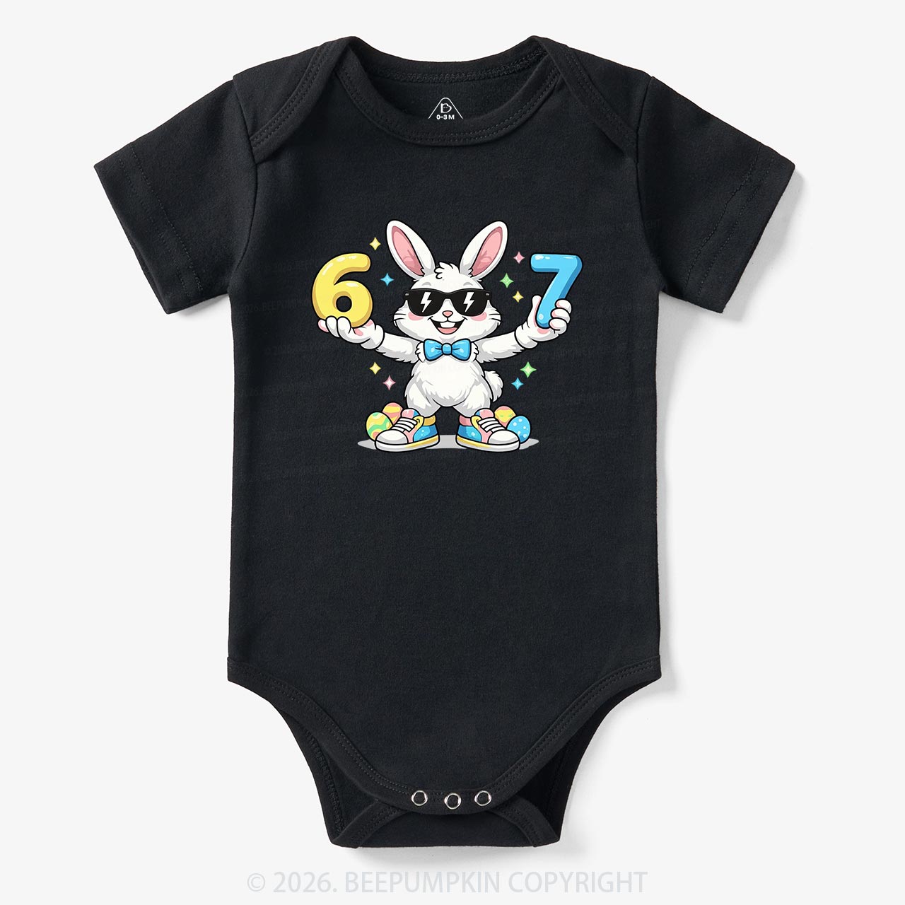 Hip‑Hop 67 Bunny Baby Bodysuit