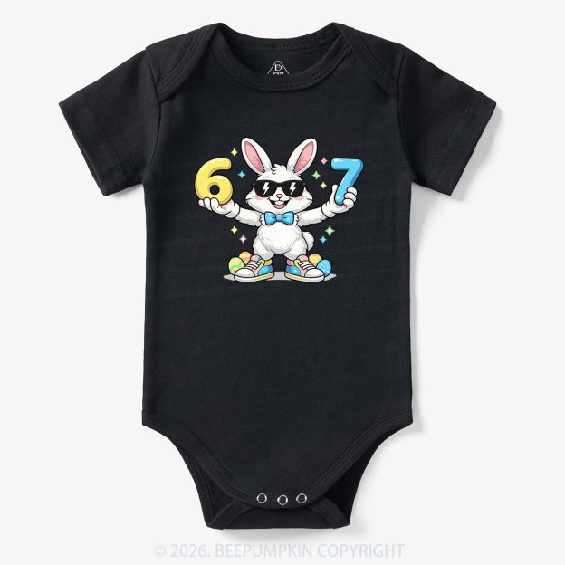 Hip‑Hop 67 Bunny Baby Bodysuit