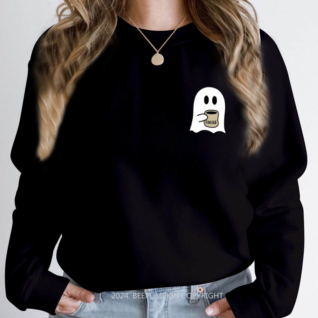 Cute Spooky Coffee Sweatshirt For Mama