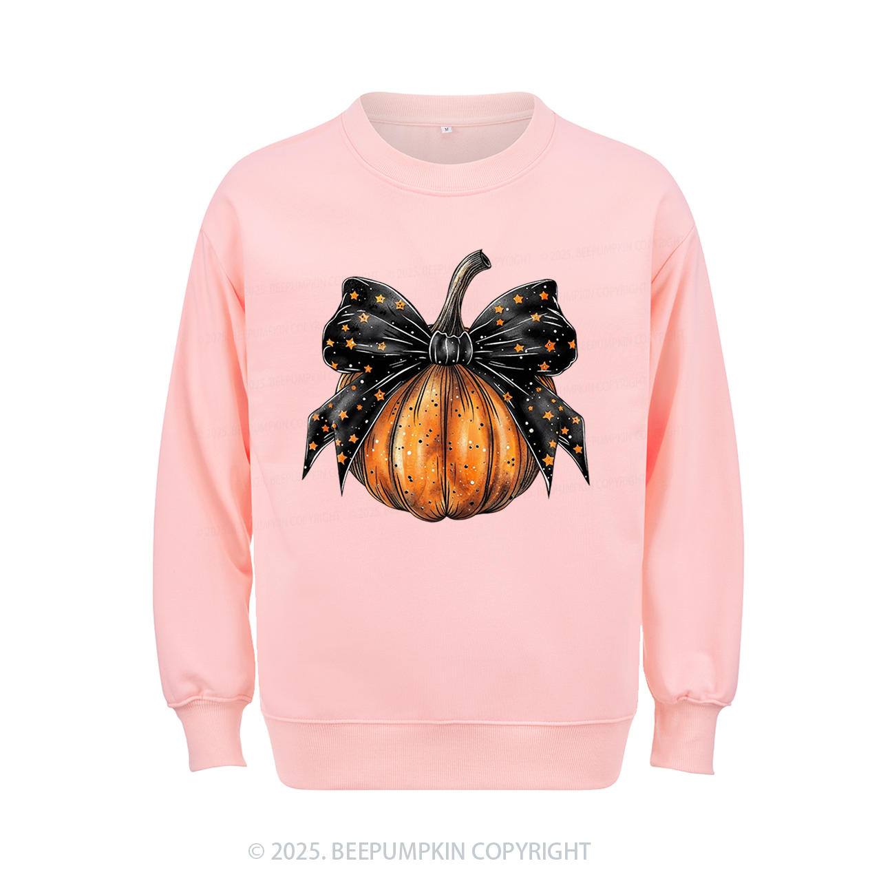 Stars Bow Halloween Sweatshirt Beepumpkin