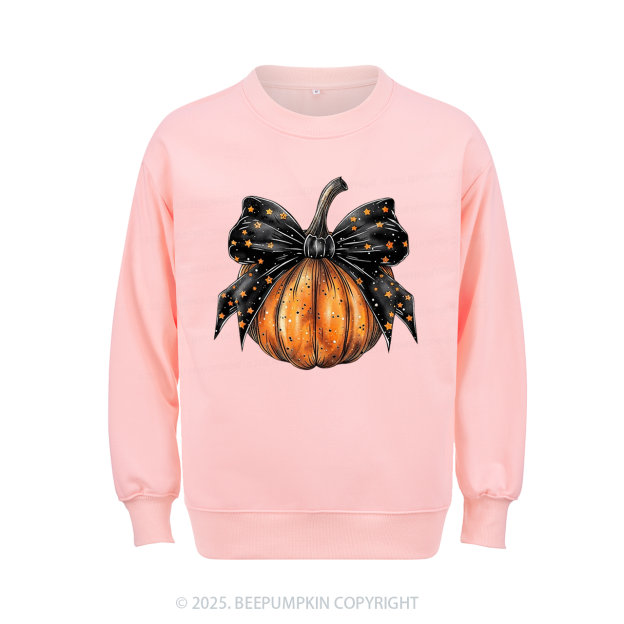 Stars Bow Halloween Sweatshirt Beepumpkin
