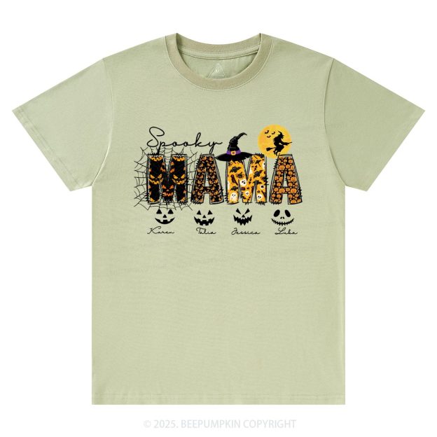 Personalized Spooky Mama T-Shirts Beepumpkin
