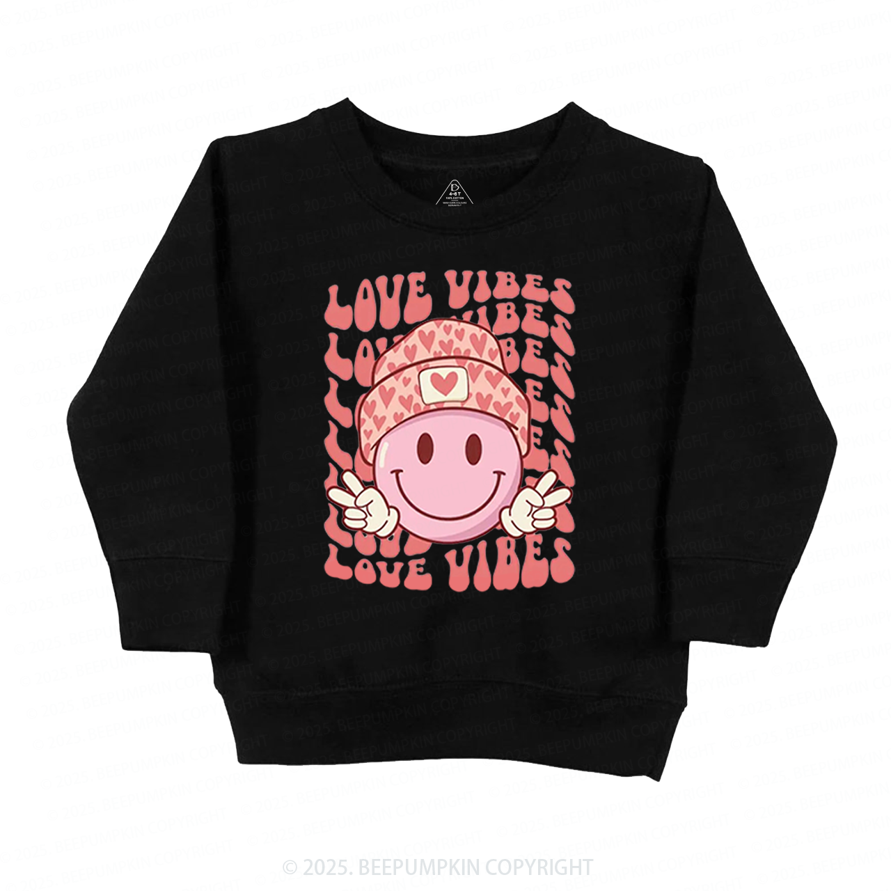 Love Vibes Valentines Day Kids Sweatshirt