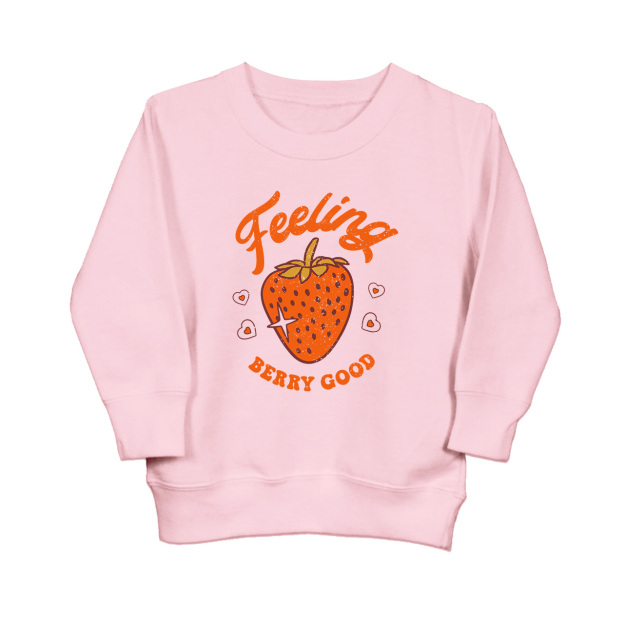 Feeling Berry Good Strawberry Kids Sweatshirt