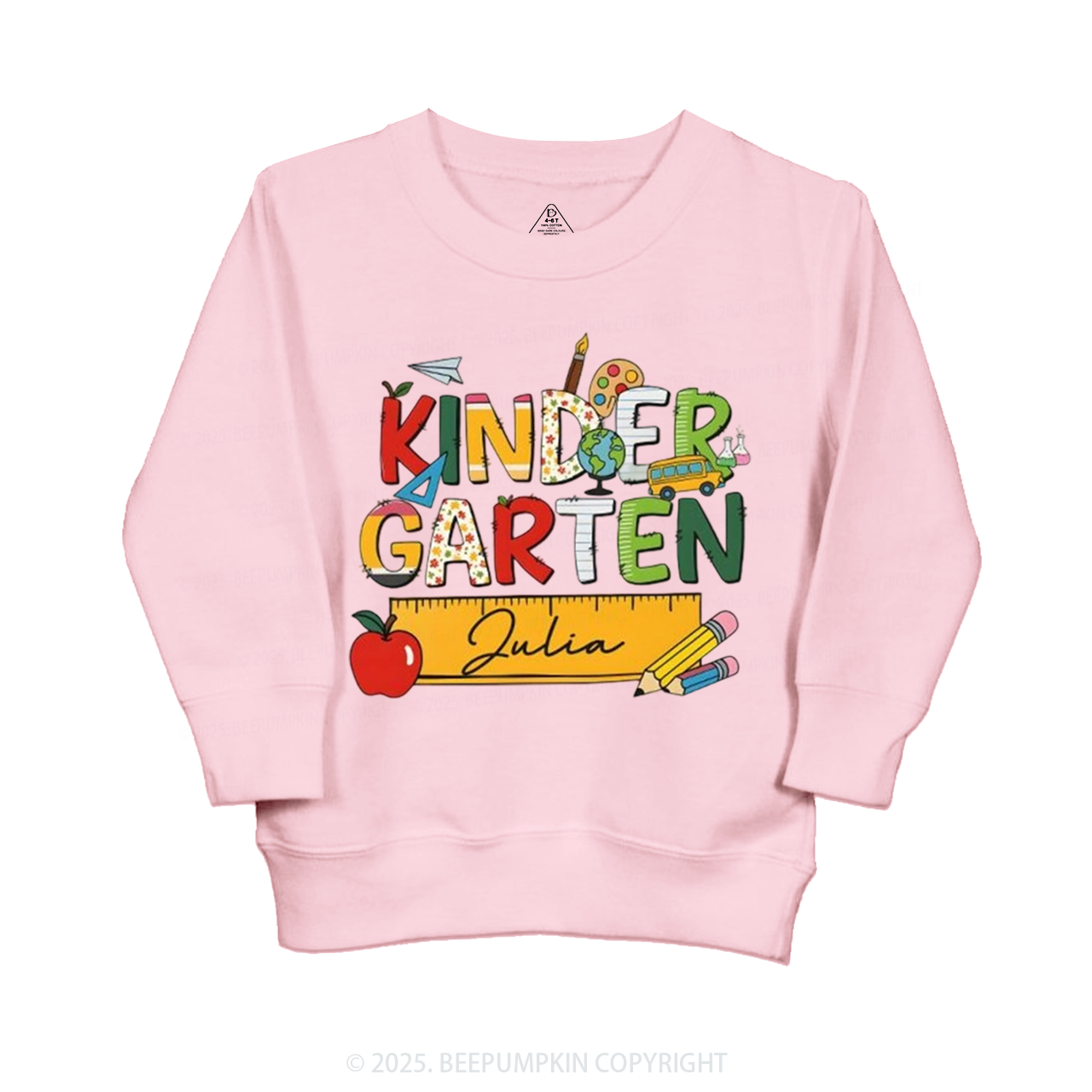 Personalized Kindergarten Name Kid's Sweatshirt