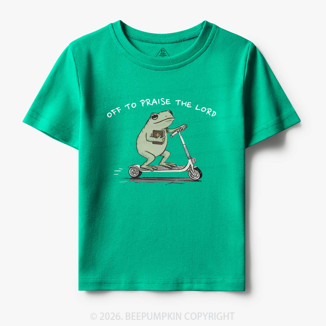 Frog Off To Praise The Lord Toddler&Kid's Tees