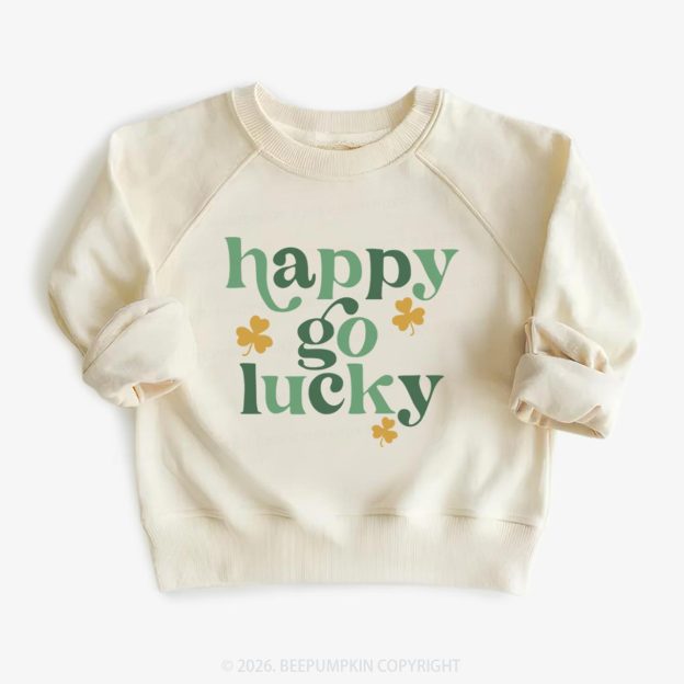 Happy Go Lucky St. Patrick's Day Kid's Sweatshirt