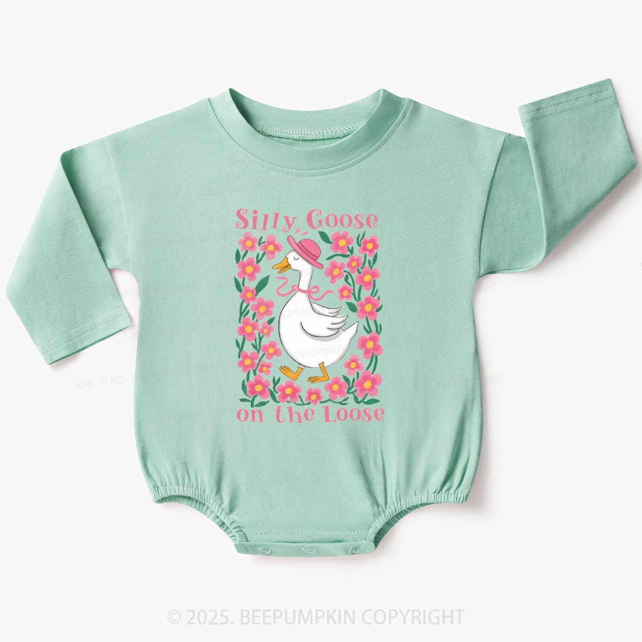 Silly Goose On The Loose Baby Bubble Romper Beepumpkin
