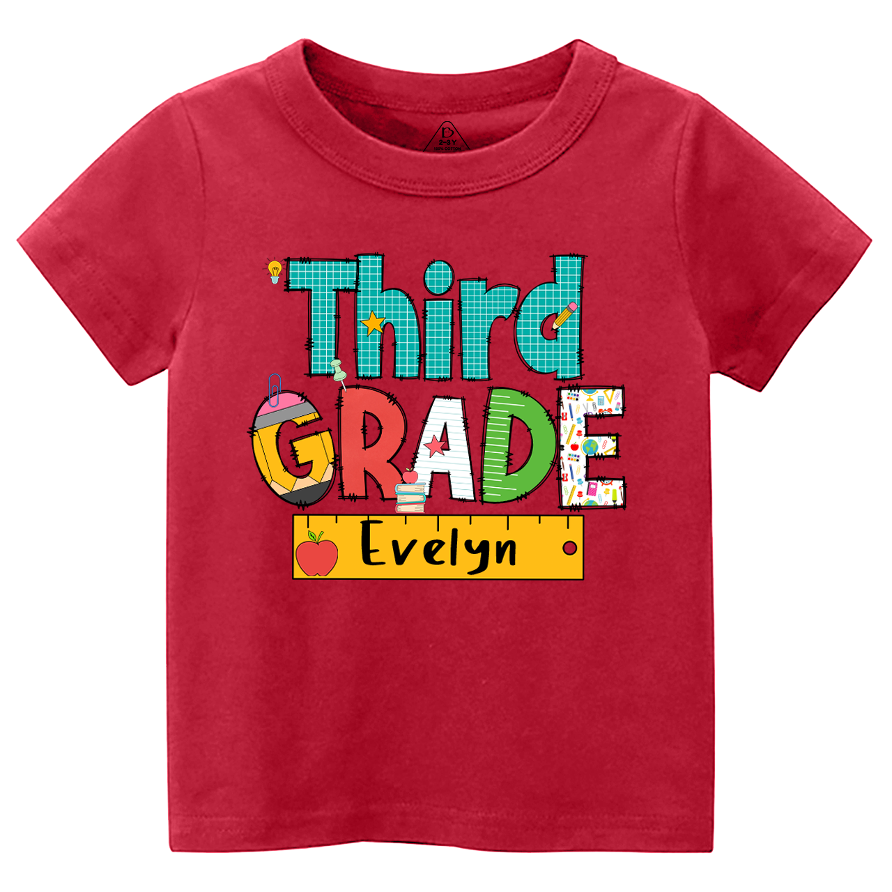 Personalized Letter Grade Toddler&Kid's Tees Beepumpkin