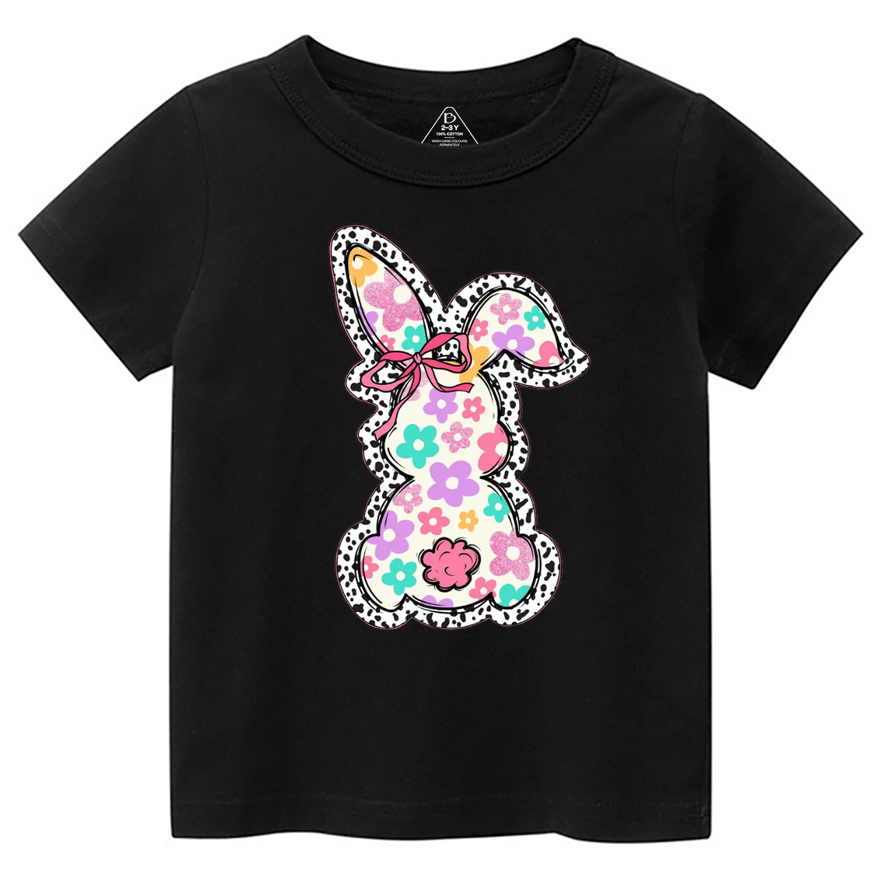 Retro Floral Easter Bunny Toddler&Kid's Tees Beepumpkin