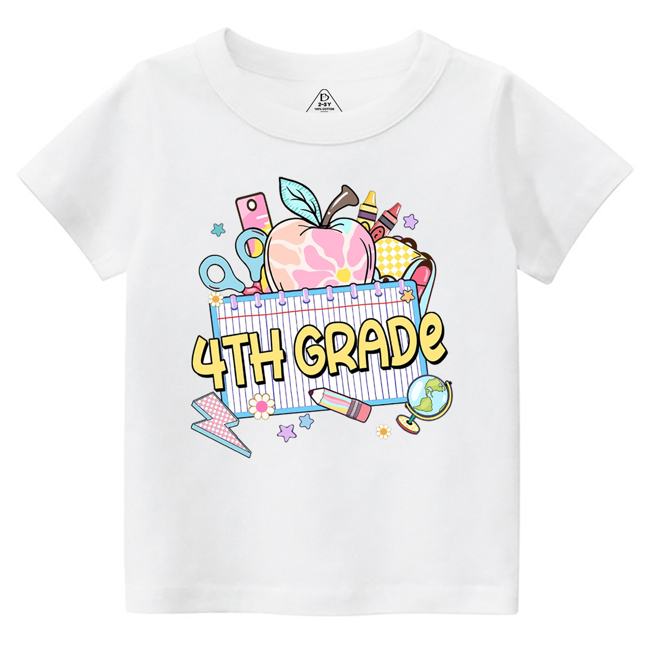 Personalized Pink Apple Back To School Gift Pack Toddler&Kid's Tees Beepumpkin 