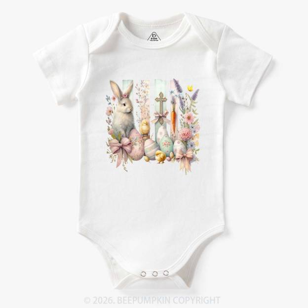 Springtime Faith Bunny Baby Bodysuit