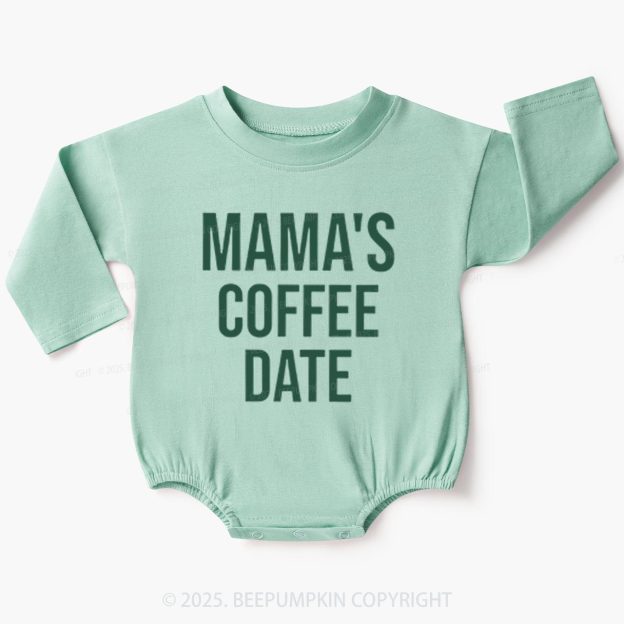 Mom's Coffee Date Baby Bubble Romper Beepumpkin