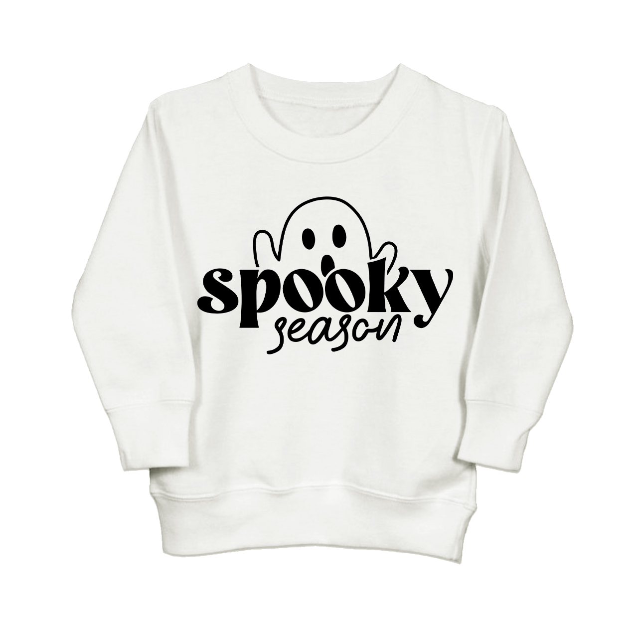 Halloween Cute Ghost Spooky Season Kids Sweatshirt