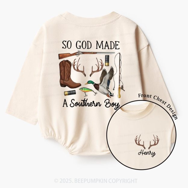 Personalized So God Made A Southern Baby Bubble Romper Beepumpkin