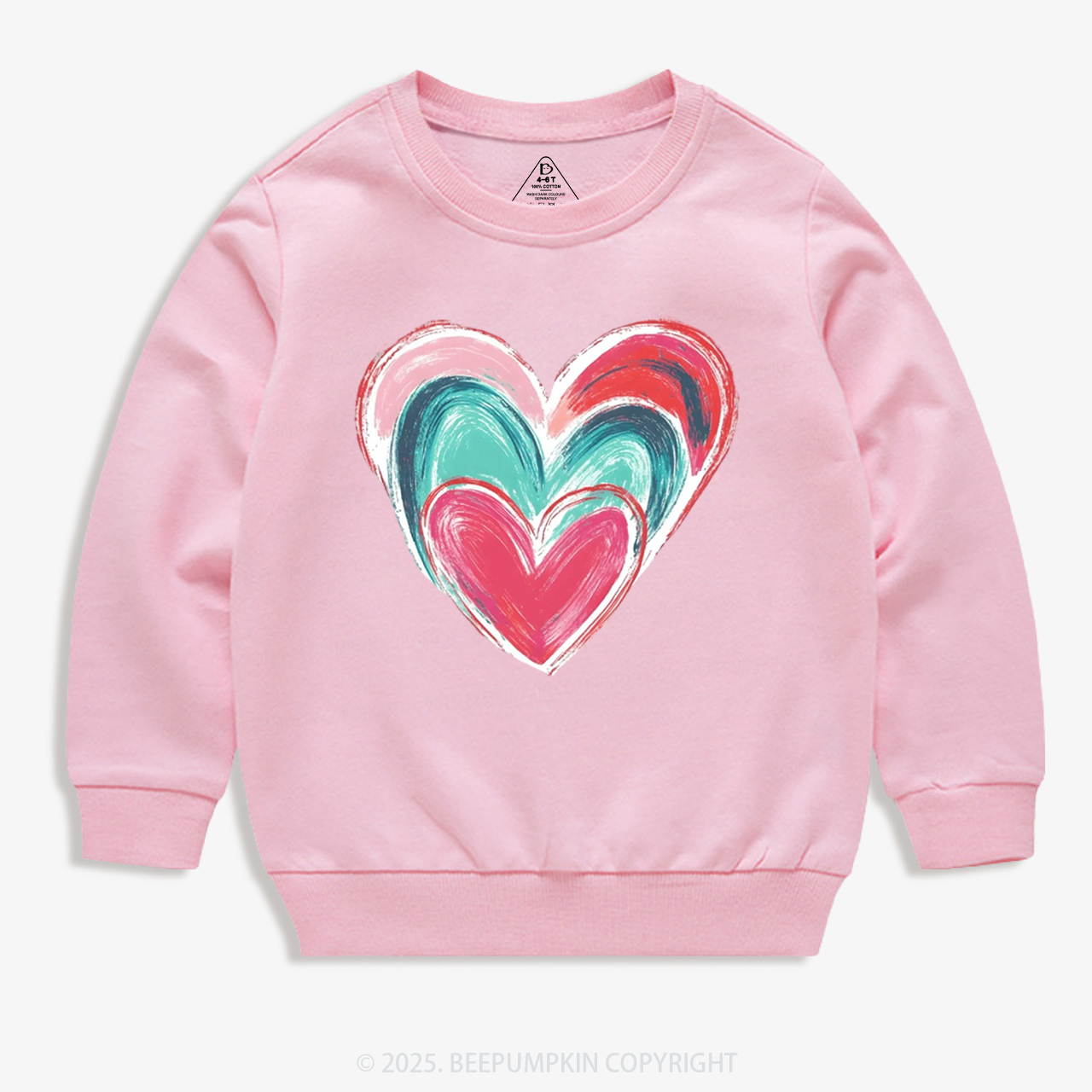 Colorful Heart Valentine's Day Kid's Sweatshirt