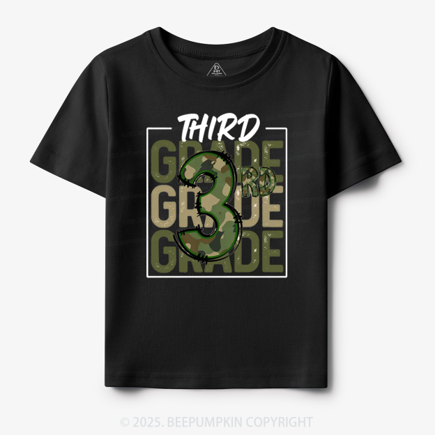 Personalized Camo Back to School Toddler&Kid's Tees Beepumpkin