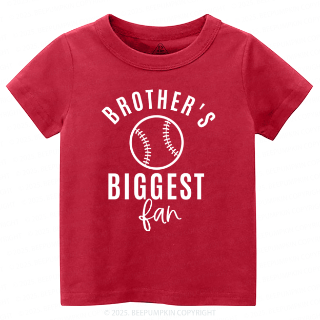 Brother's Biggest Fan Baseball Toddler Shirt