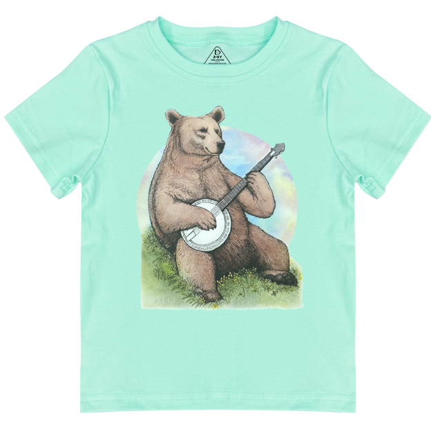 Bluegrass Banjo Bear Toddler&Kid's Tees Beepumpkin