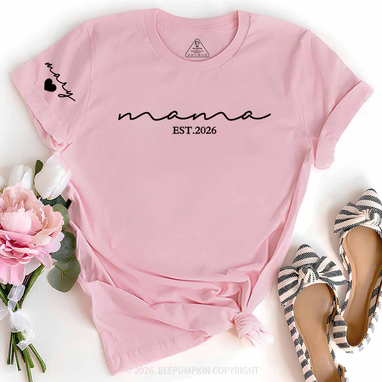Personalized Mama Shirt With Kid Name