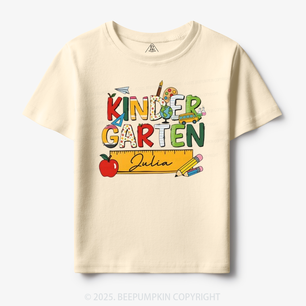 Personalized Kindergarten Name Toddler&Kid's Tees Beepumpkin