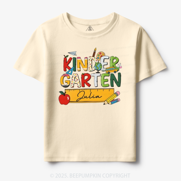 Personalized Kindergarten Name Toddler&Kid's Tees Beepumpkin