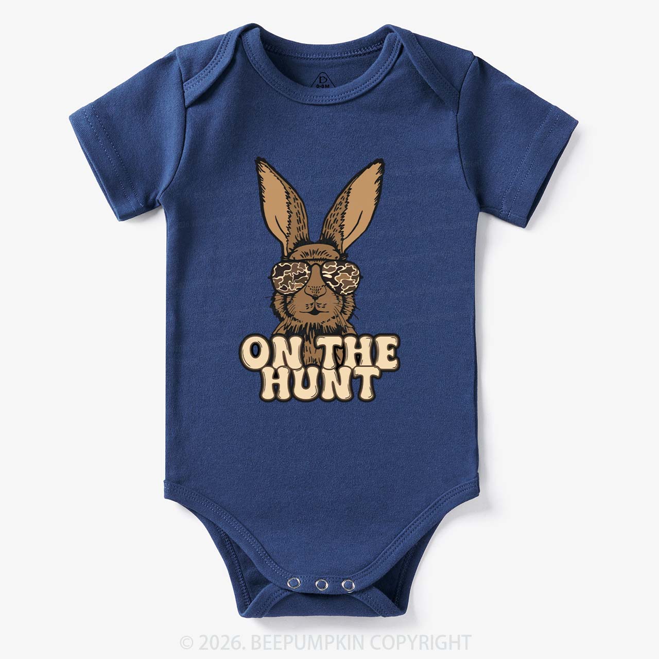 Camo Bunny On The Hunt Baby Bodysuit