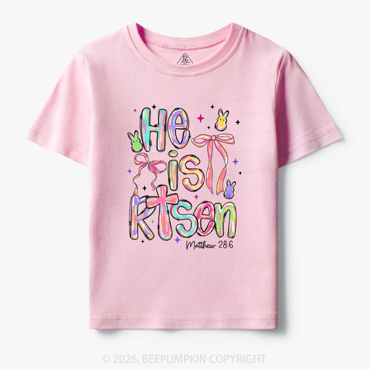 Risen In Color  Candy Bunny Toddler&Kids Tees