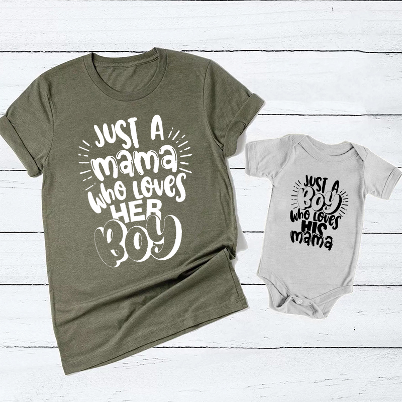 Just A Mama Who Loves Her Kids Mom&Me Shirt