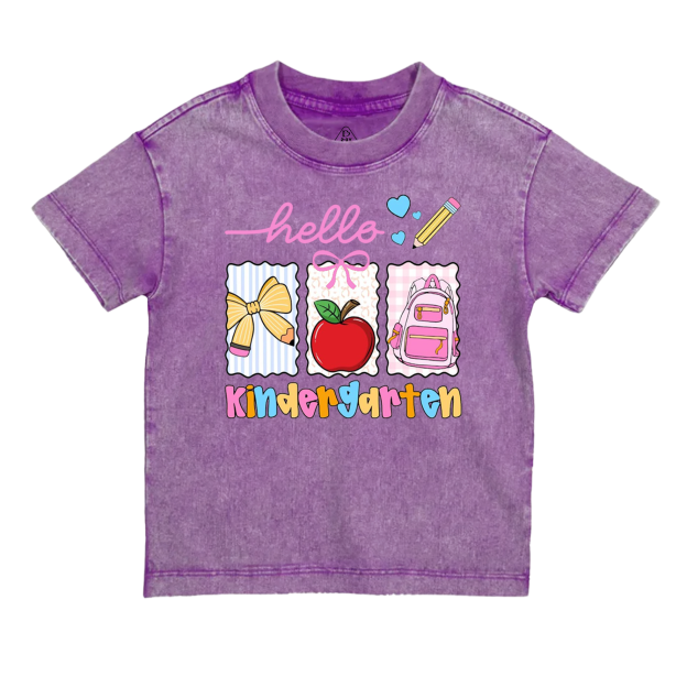 Personalized Back To School Gift Package Toddler&Kids Washed Tees