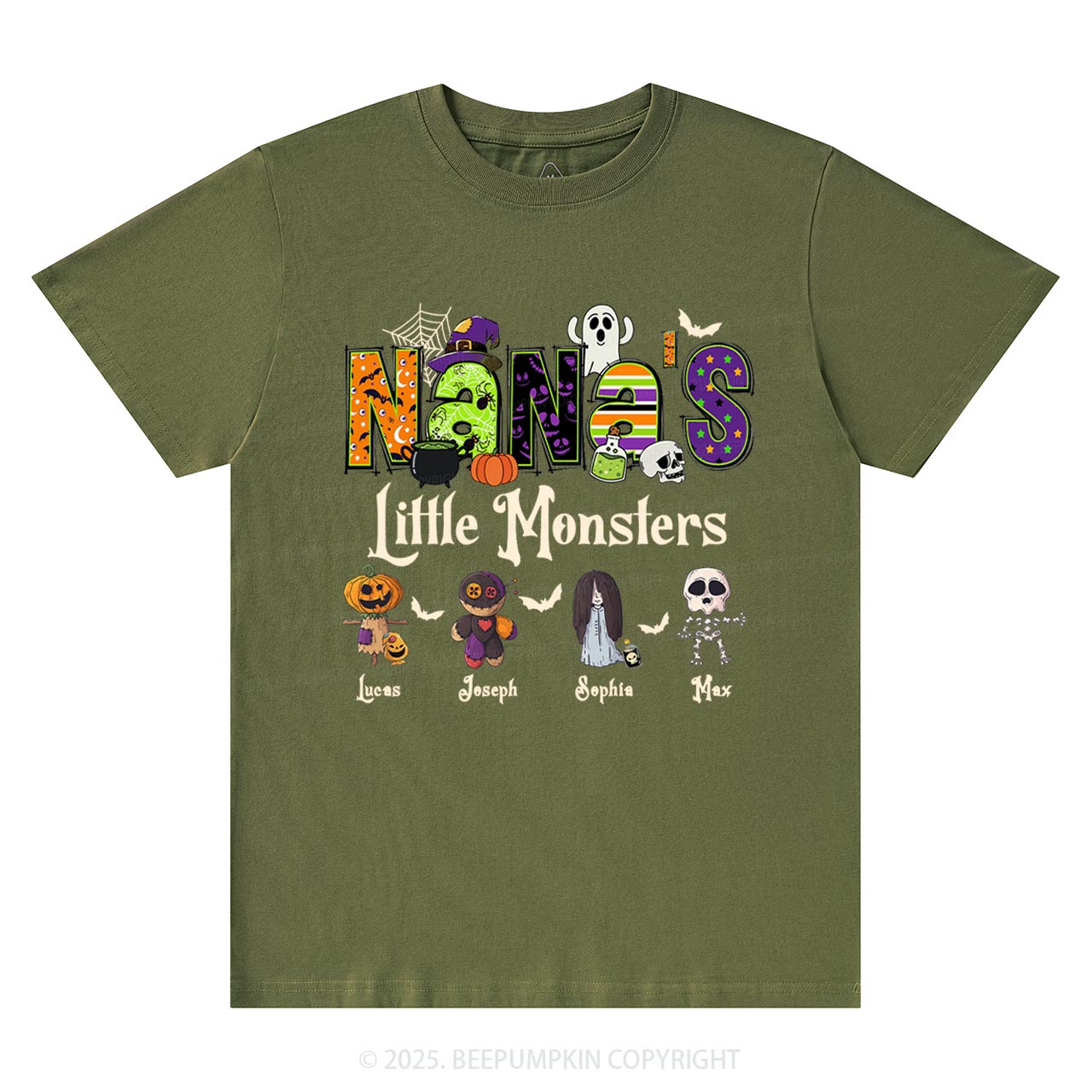 Personalized Nana's Little Monsters T-Shirts Beepumpkin