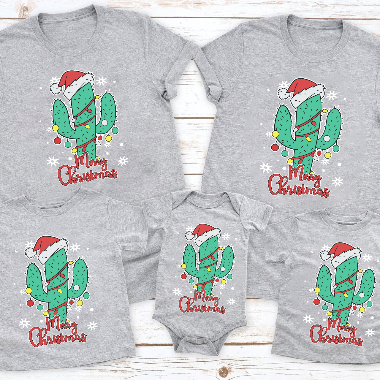 Cactus Christmas Family Shirt