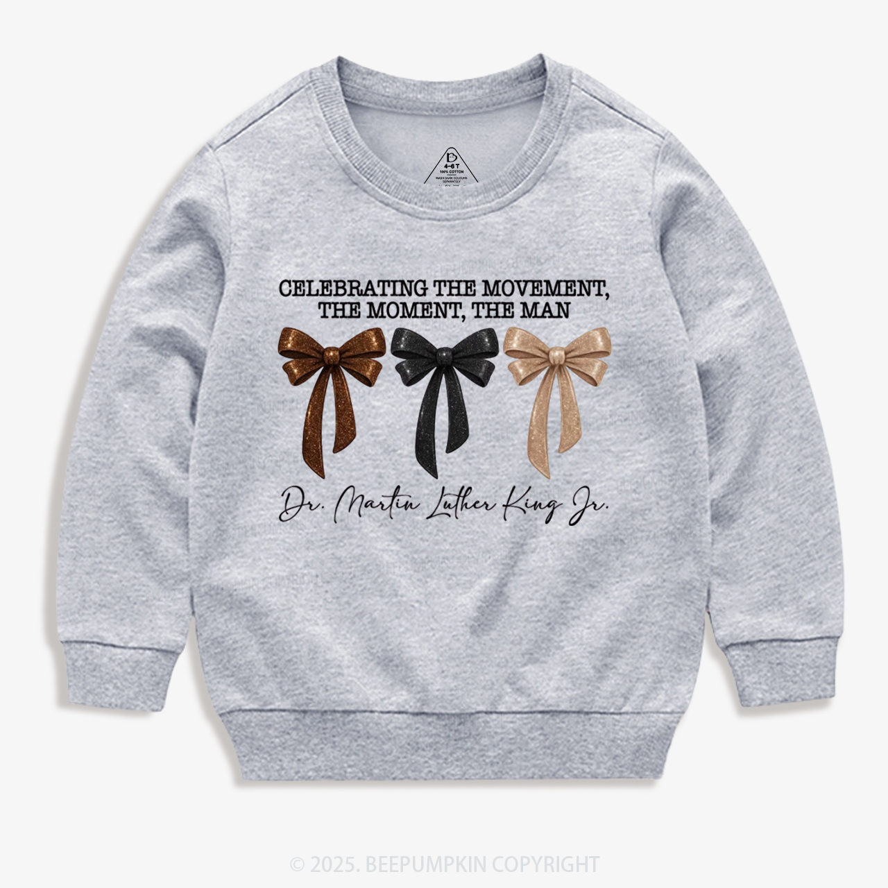 Golden Dream Bows Black  History Month Kid's Sweatshirt