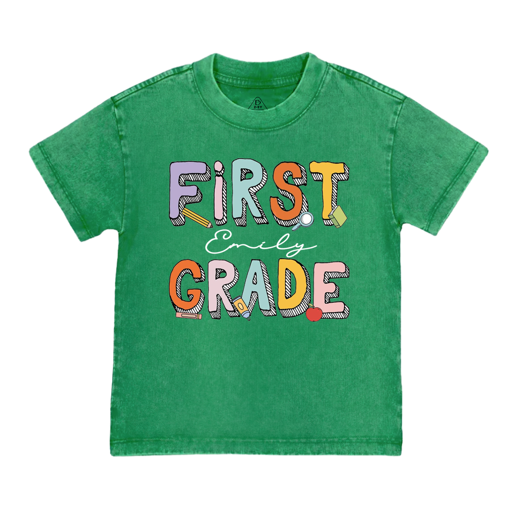 Personalized Back To School Bundle Toddler&Kids Washed Tees