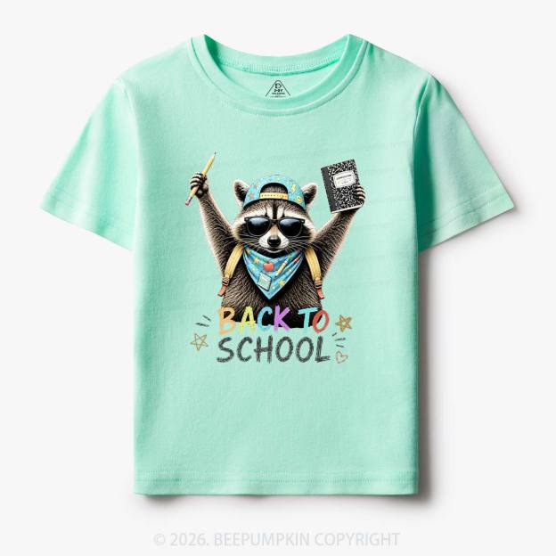 Back to School Raccoon Toddler&Kid's Tees