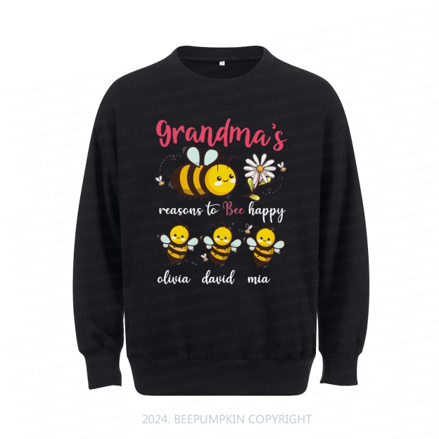 Personalized Grandma Bee Family Sweatshirt