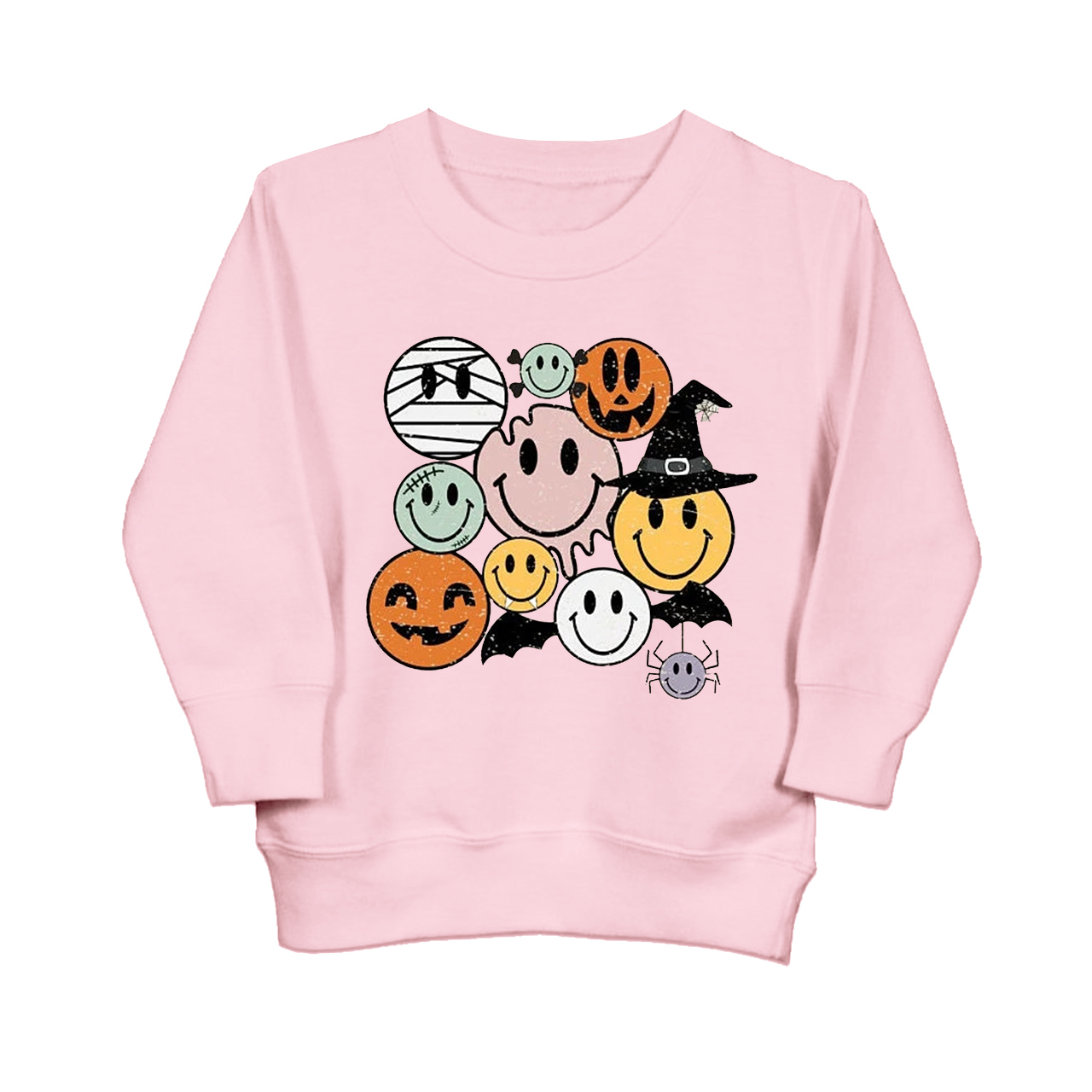 Retro Halloween Cute Ghost Natural Kids Sweatshirt
