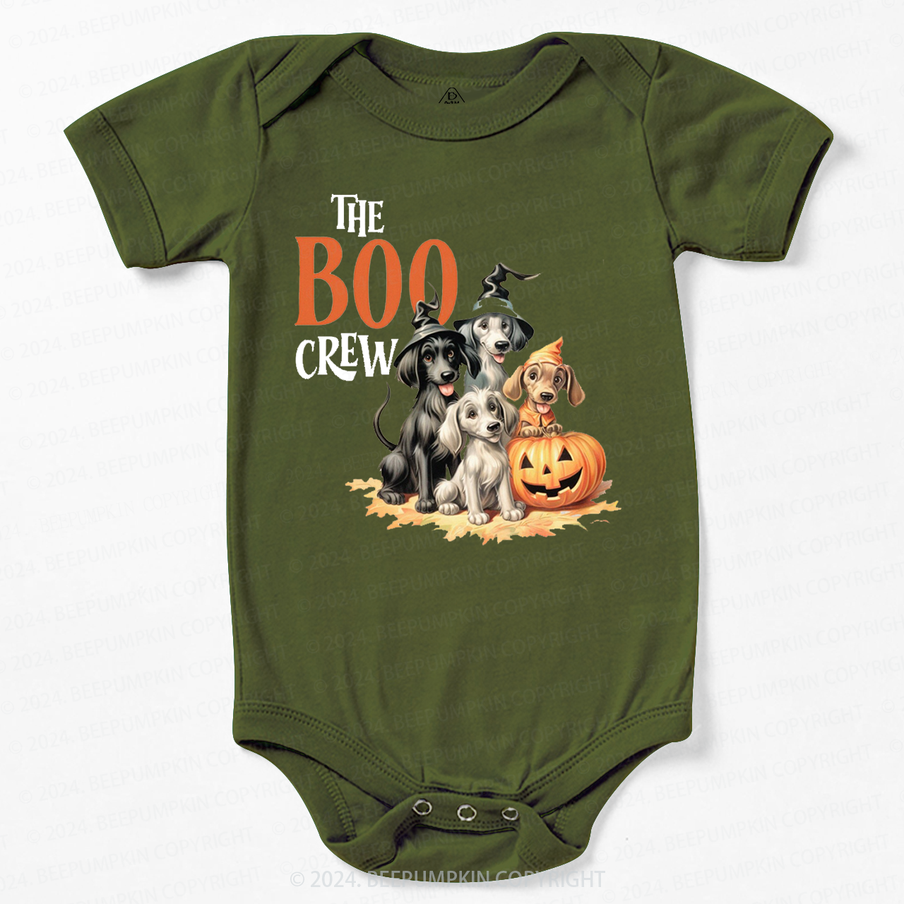 Cute Halloween Dogs Tee Bodysuit For Baby