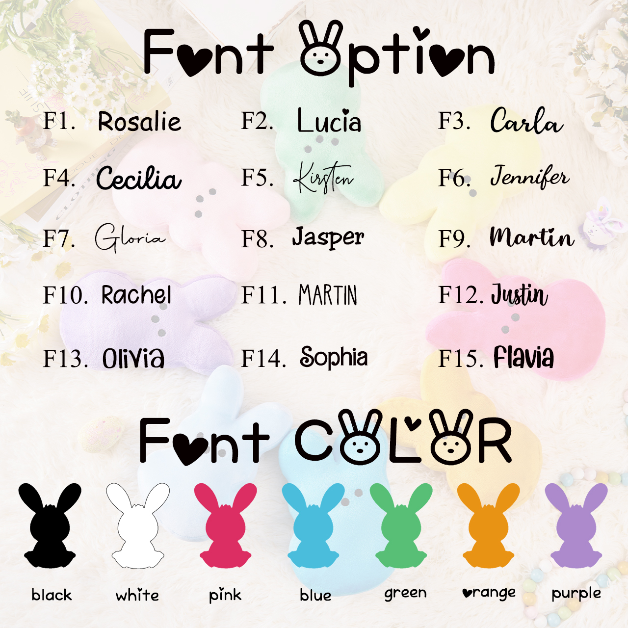 Personalized Easter Peeps Bunny Plush Toy