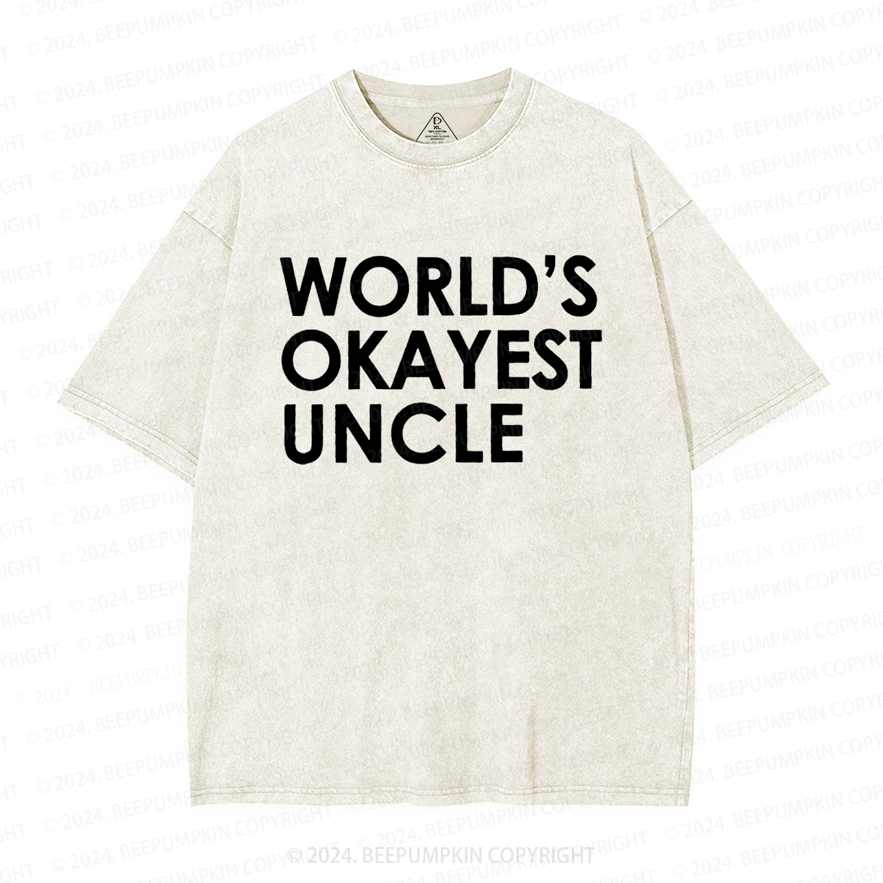 World's Okayest UNCLE Washed T-Shirts 