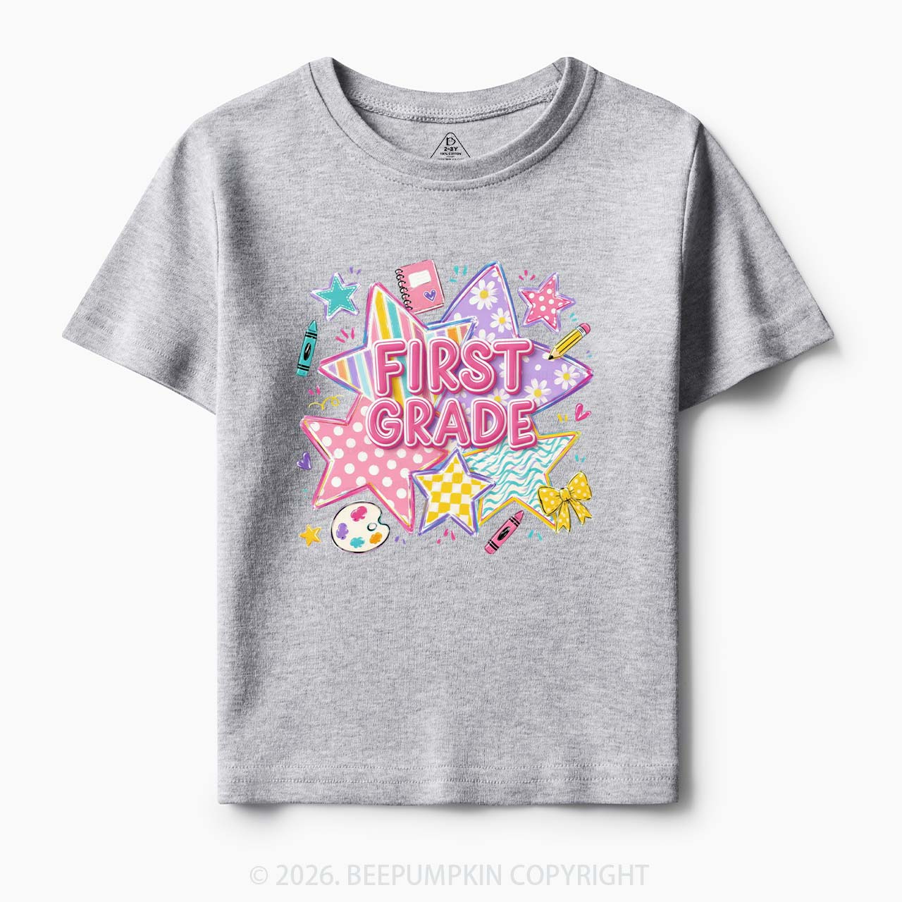 Striped Starburst Pre-K To Fourth Grade Toddler&Kid's Tees