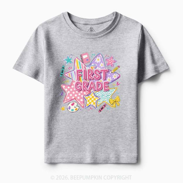 Striped Starburst Pre-K To Fourth Grade Toddler&Kid's Tees