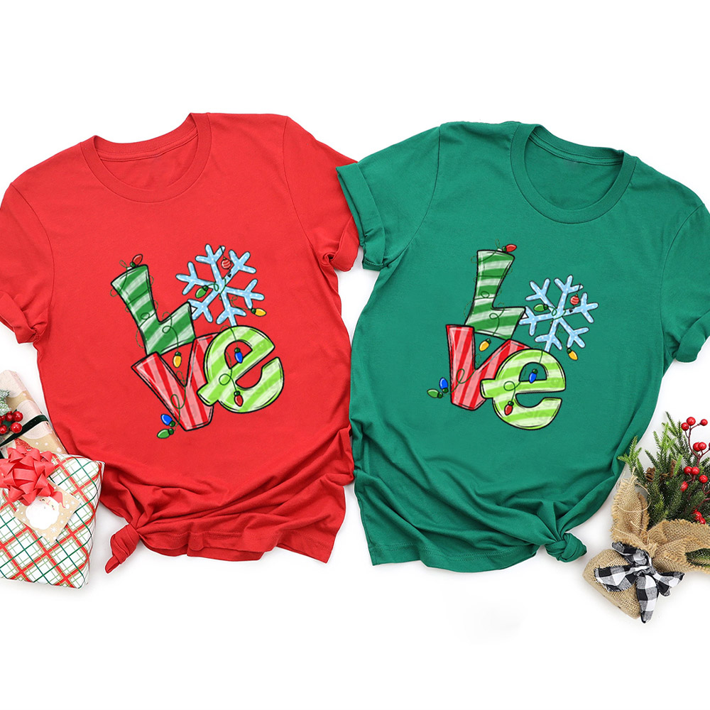 Snow Love Christmas Family Matching Shirt
