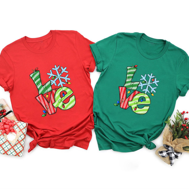 Snow Love Christmas Family Matching Shirt