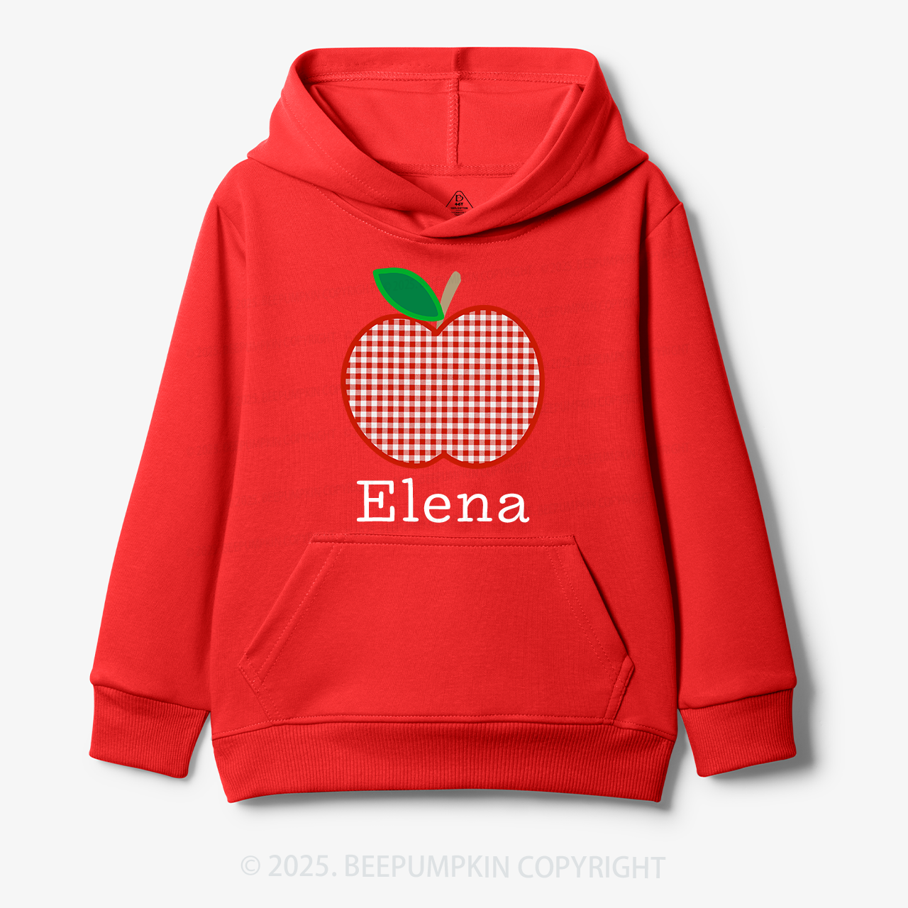 Personalized Red Apple Kid's Hoodies Beepumpkin